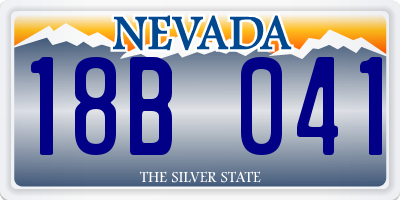 NV license plate 18B041