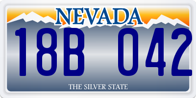 NV license plate 18B042