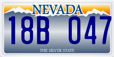 NV license plate 18B047