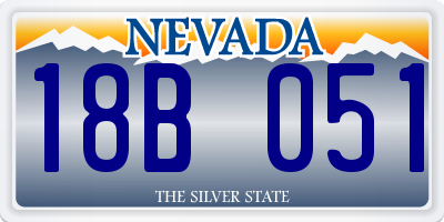 NV license plate 18B051