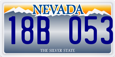 NV license plate 18B053