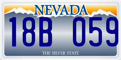 NV license plate 18B059