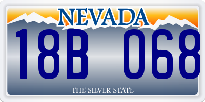 NV license plate 18B068
