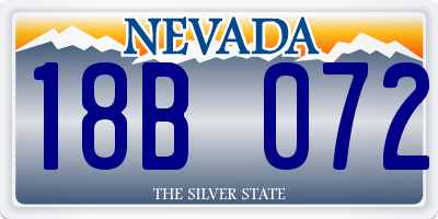 NV license plate 18B072