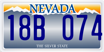 NV license plate 18B074