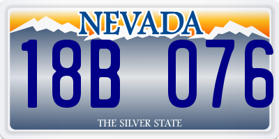 NV license plate 18B076