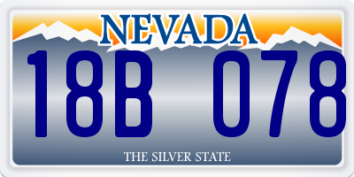 NV license plate 18B078