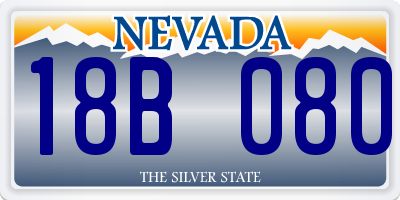 NV license plate 18B080