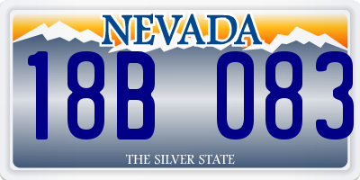 NV license plate 18B083