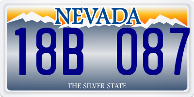 NV license plate 18B087