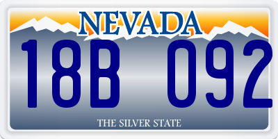 NV license plate 18B092
