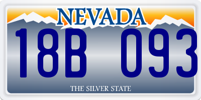 NV license plate 18B093