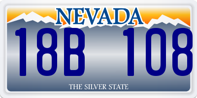 NV license plate 18B108