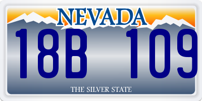 NV license plate 18B109