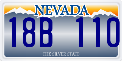 NV license plate 18B110