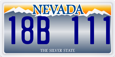 NV license plate 18B111