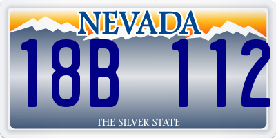 NV license plate 18B112