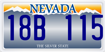 NV license plate 18B115