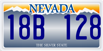 NV license plate 18B128