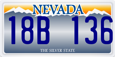 NV license plate 18B136