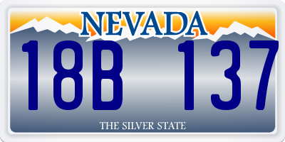 NV license plate 18B137