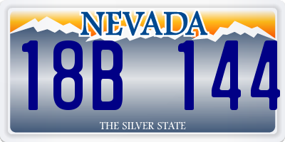 NV license plate 18B144