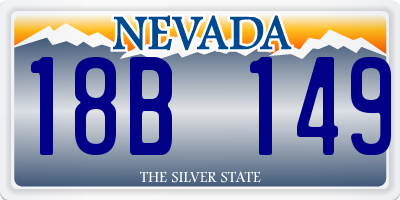 NV license plate 18B149