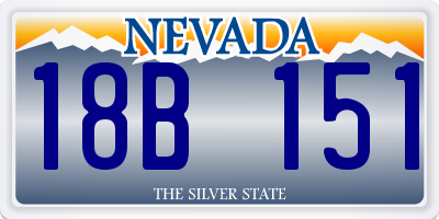NV license plate 18B151