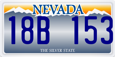 NV license plate 18B153
