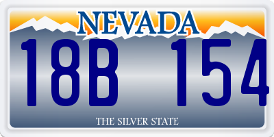 NV license plate 18B154