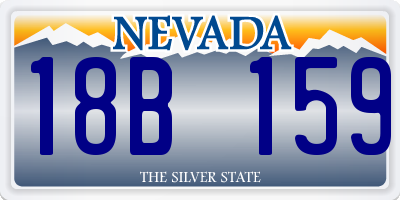 NV license plate 18B159