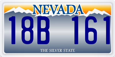 NV license plate 18B161