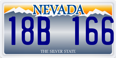 NV license plate 18B166