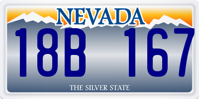 NV license plate 18B167