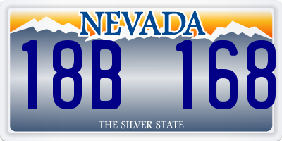 NV license plate 18B168