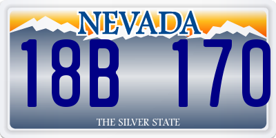 NV license plate 18B170