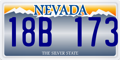 NV license plate 18B173