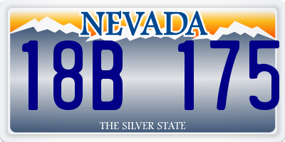 NV license plate 18B175