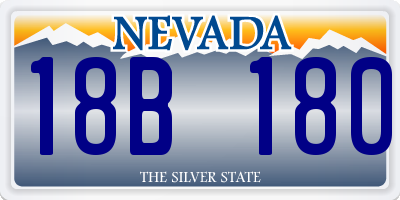 NV license plate 18B180