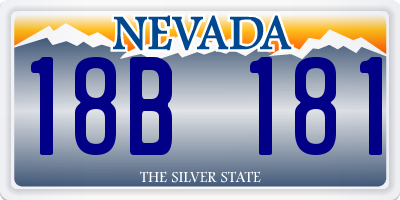 NV license plate 18B181