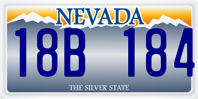 NV license plate 18B184