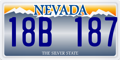 NV license plate 18B187