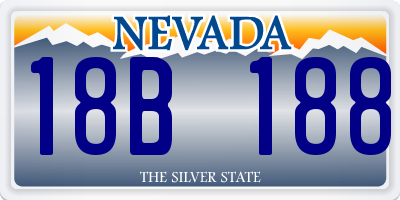 NV license plate 18B188