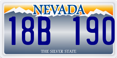 NV license plate 18B190