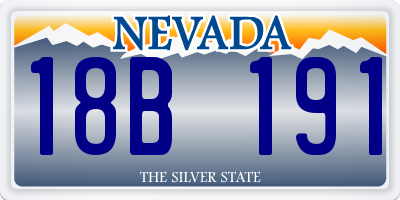 NV license plate 18B191