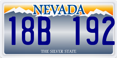 NV license plate 18B192