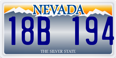 NV license plate 18B194