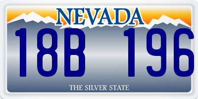 NV license plate 18B196