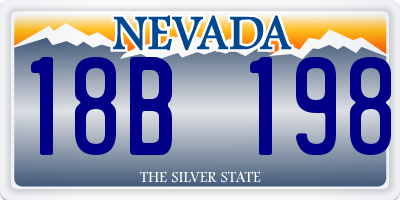 NV license plate 18B198