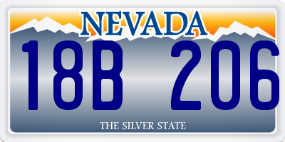 NV license plate 18B206